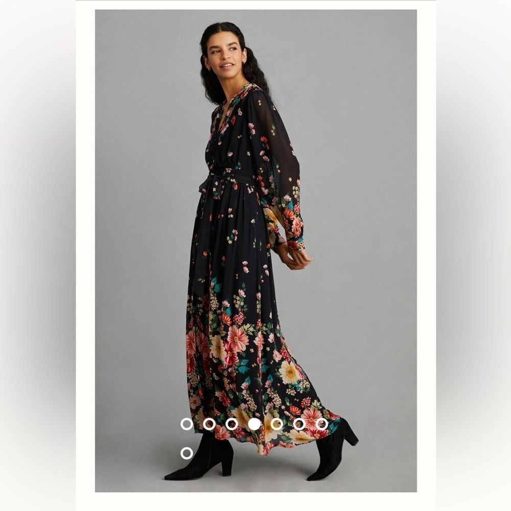 Forever That Girl by Anthropologie size Small Vivienne Maxi Dress floral print